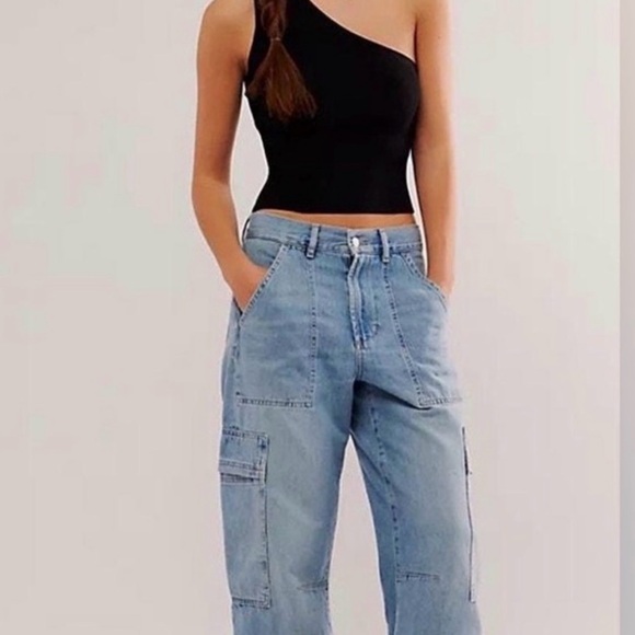 Citizens of Humanity Barrel Jeans Light Wash Utility Carpenter Size 27